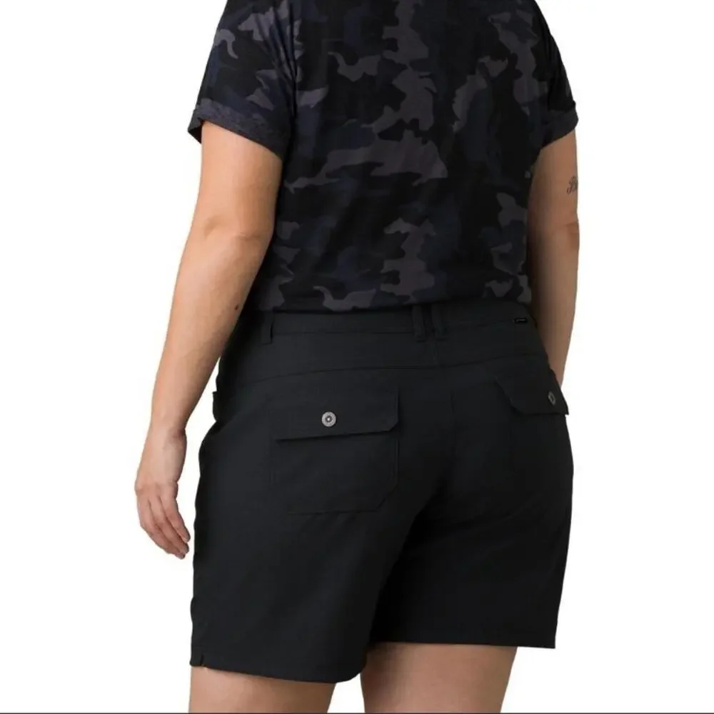 Prana Women's Halle Short Plus II Black Casual Outdoor Hiking Shorts Sz 20w NWT